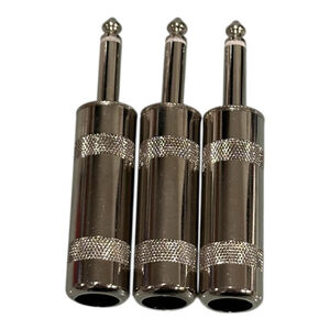 3x 1/4in Male To 3.5mm Female Silver Audio Adapter Headphone Jack Connectors
